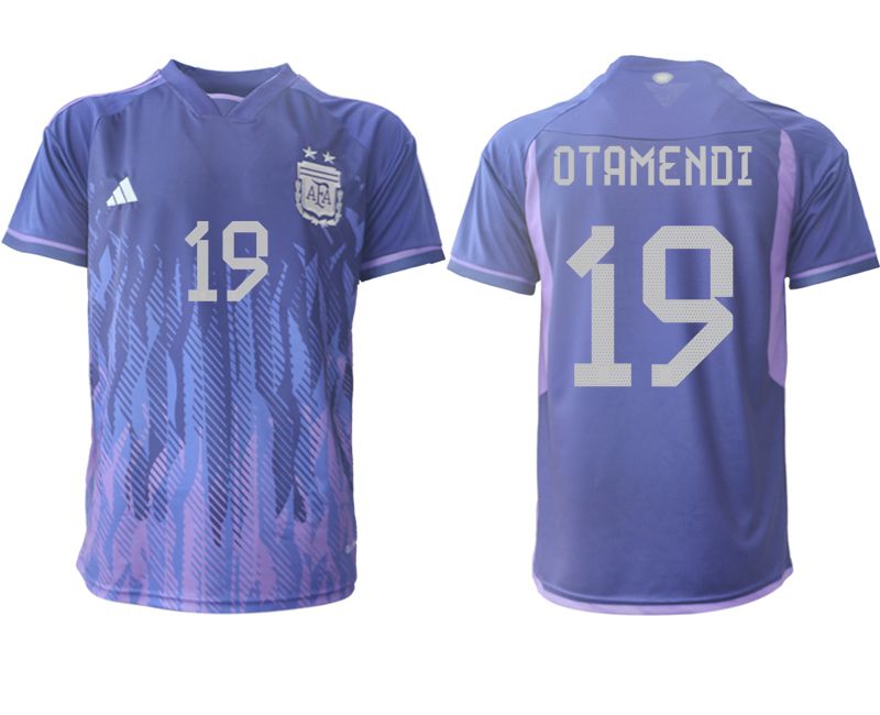 Men 2022 World Cup National Team Argentina away aaa version purple 19 Soccer Jerseys